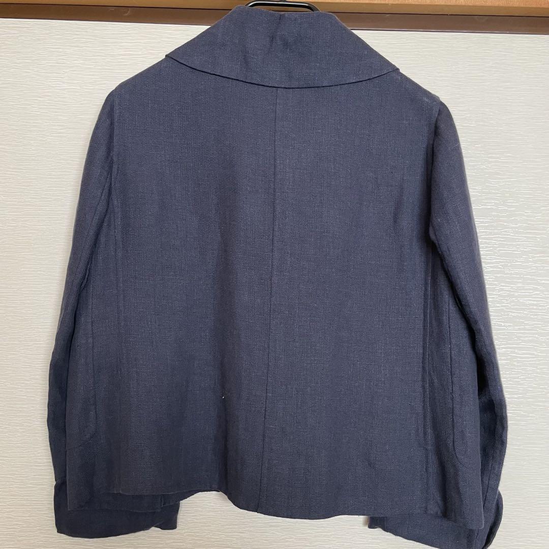 VALENTINO 麻 ジャケット 紺 44