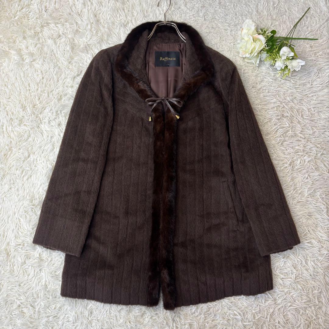 美品✨Raffinata コート アルパカ混 ミンク ブラウン 9号 Mサイズ