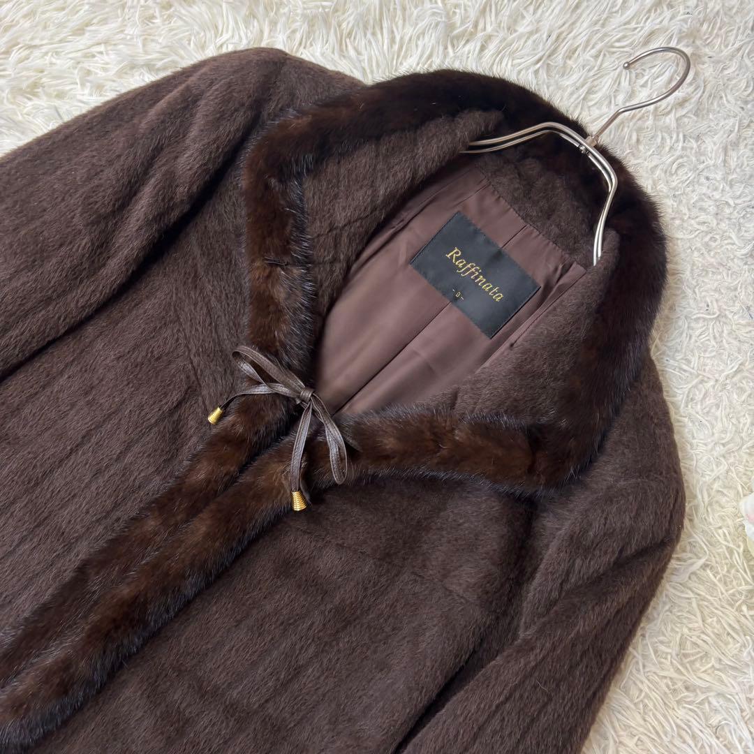 美品✨Raffinata コート アルパカ混 ミンク ブラウン 9号 Mサイズ