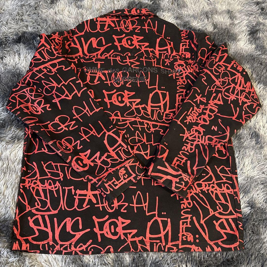 COMME des GARCONS supreme 赤/黒 Lサイズ