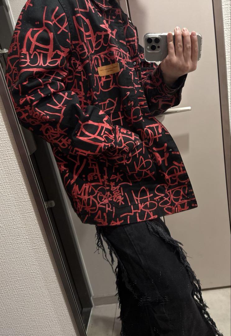 COMME des GARCONS supreme 赤/黒 Lサイズ