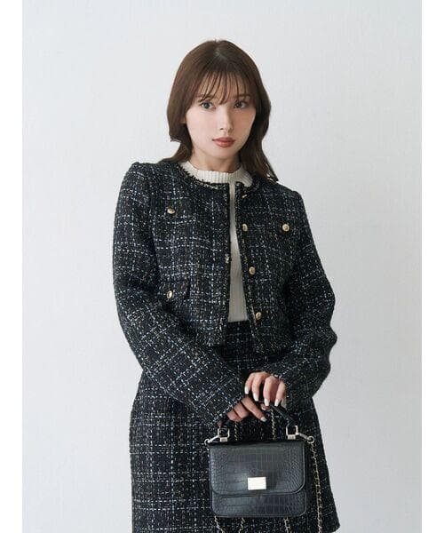 MERCURYDUO オリジナルツイードノー ジャケットM MERCURY DUO