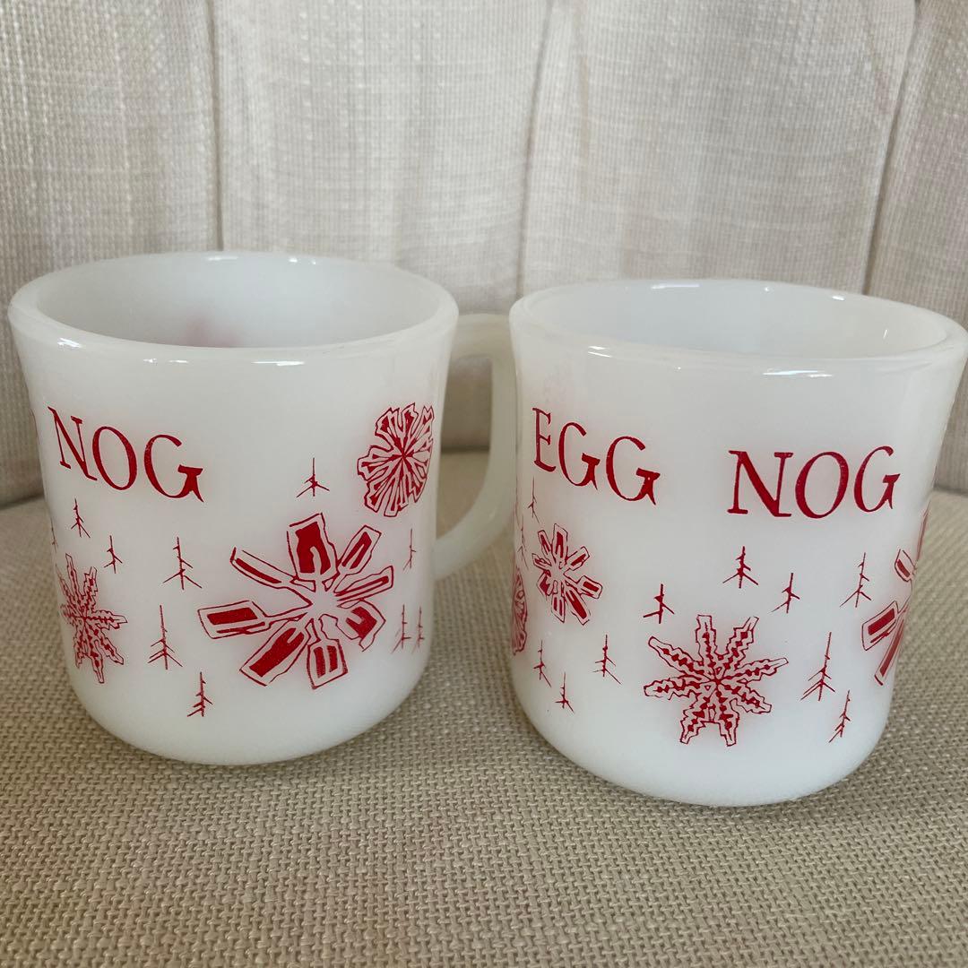 クリスマス ファイヤーキングEGG NOG マグカップセットFire-King
