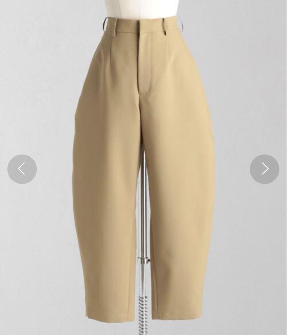 LOEFF ロエフ　ボンタン パンツ　ポリエステル　ベージュ
