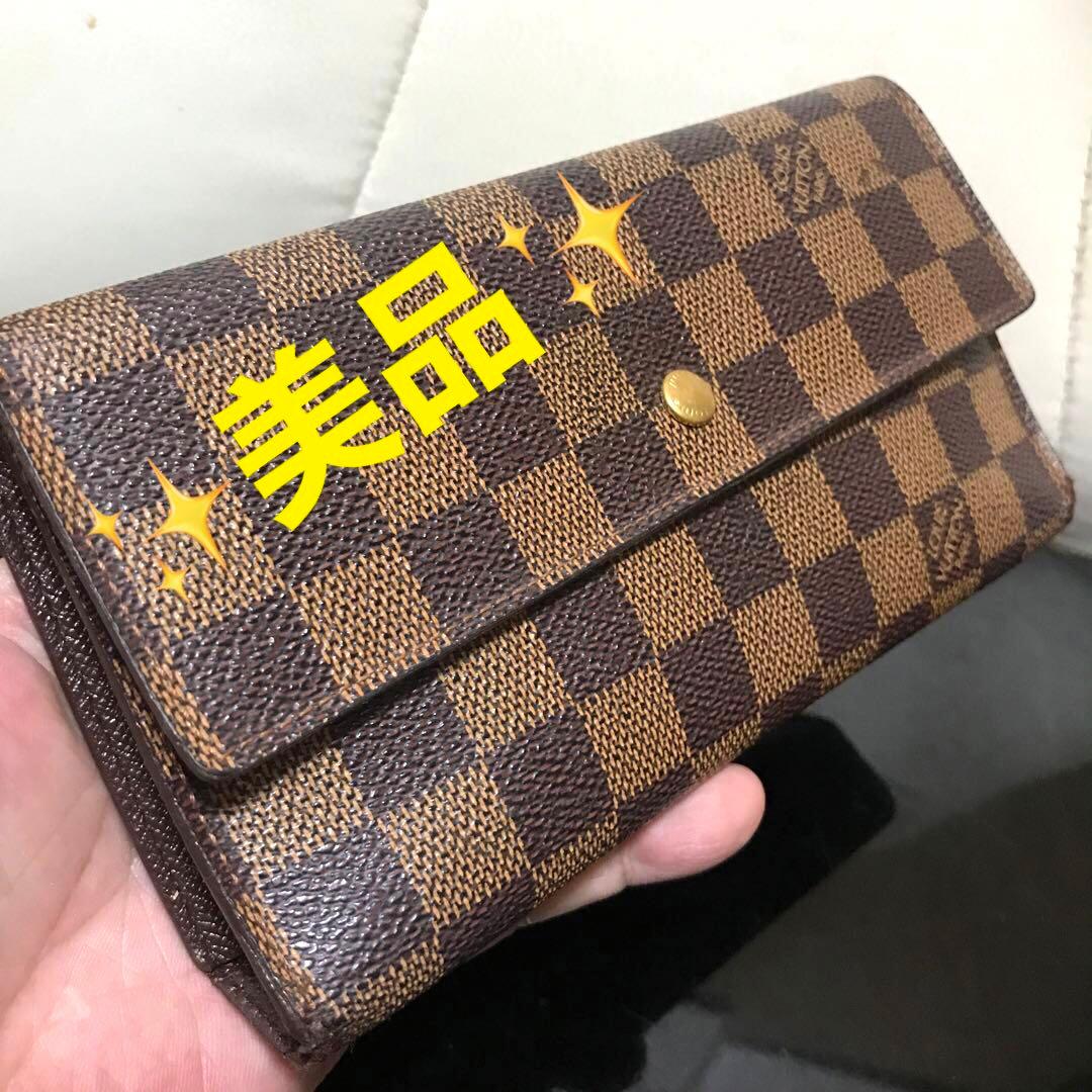 ファッションの ⑥ 美品 SALE ダミエ 三つ折り長財布 nmef.com