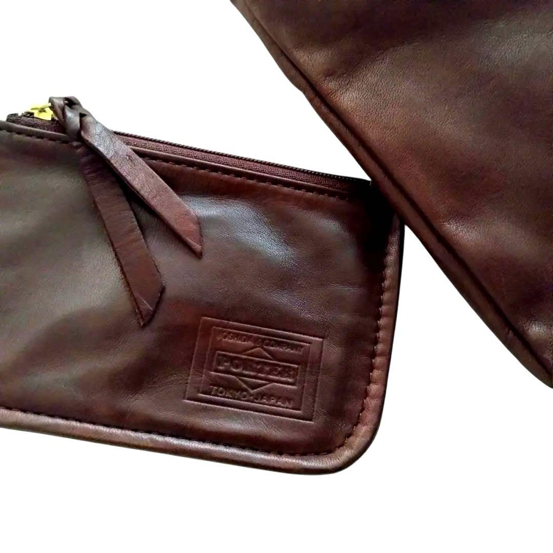 美品　PORTER レザー　ショルダーバック　革 美品✨ポーター PORTER レザー ショルダーバッグ フランク 馬革
