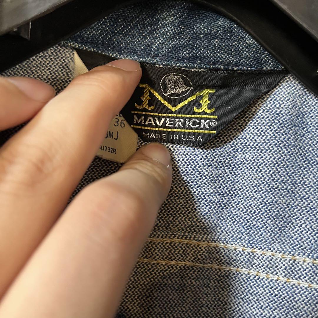 Maverick デニムジャケット 刺繍 古着 blue bell usa