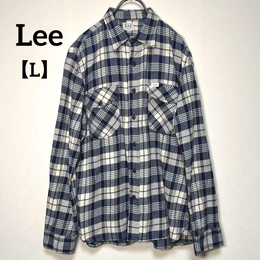 Lee【L】チェック柄ネルシャツ ダブルポケットシャツ