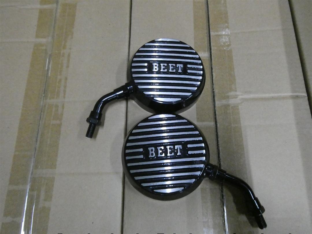 ロゴ有 アルフィンミラー ショート 汎用 10mm BEET キジマ