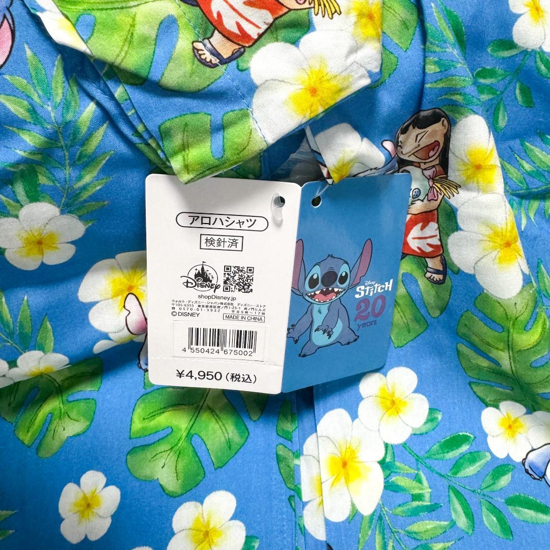 注目★DISNEY リロ＆スティッチ アロハシャツ ディズニー公式 新品未使用 Disney スクランプ アロハシャツ Mサイズ リロ