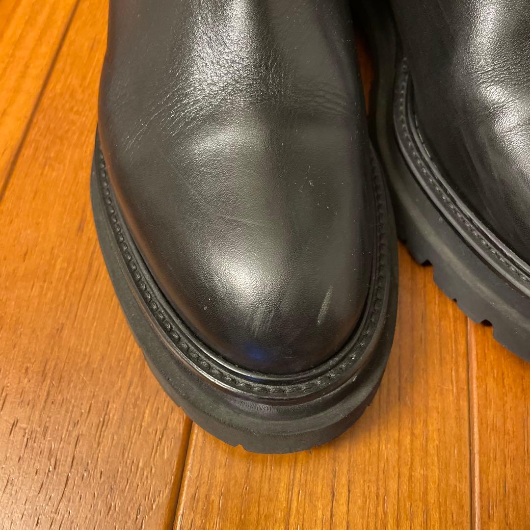 サイドゴア ブラック レザーブーツ サイドゴア ブラック レザーブーツ