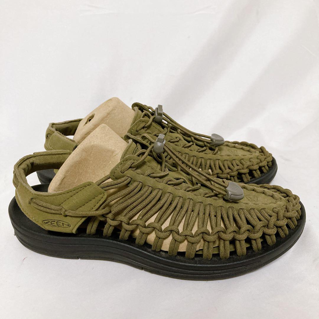 極美品　KEEN キーン　UNEEK ユニーク　オリーブ　カーキ　黒　25cm