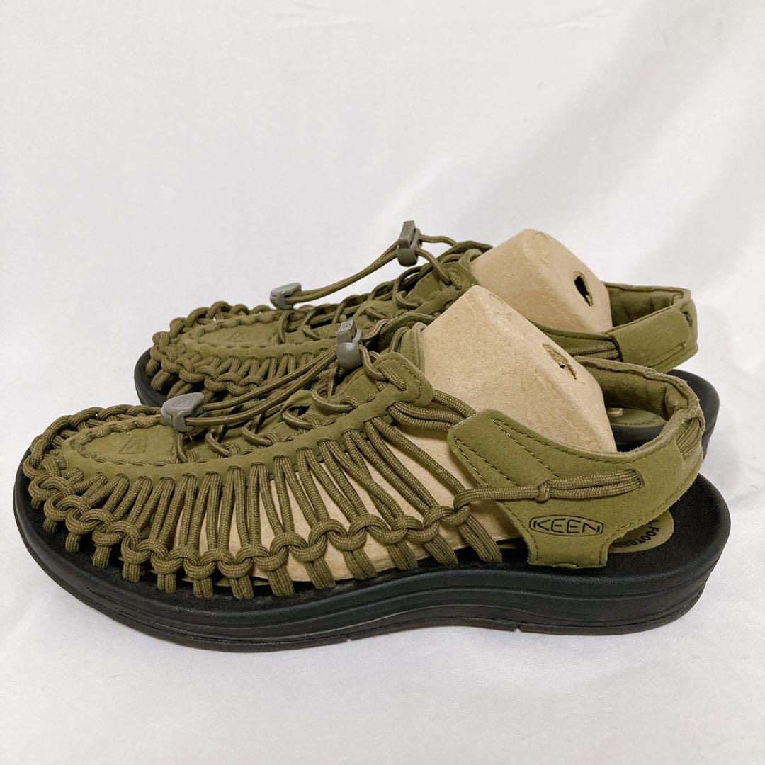 極美品　KEEN キーン　UNEEK ユニーク　オリーブ　カーキ　黒　25cm