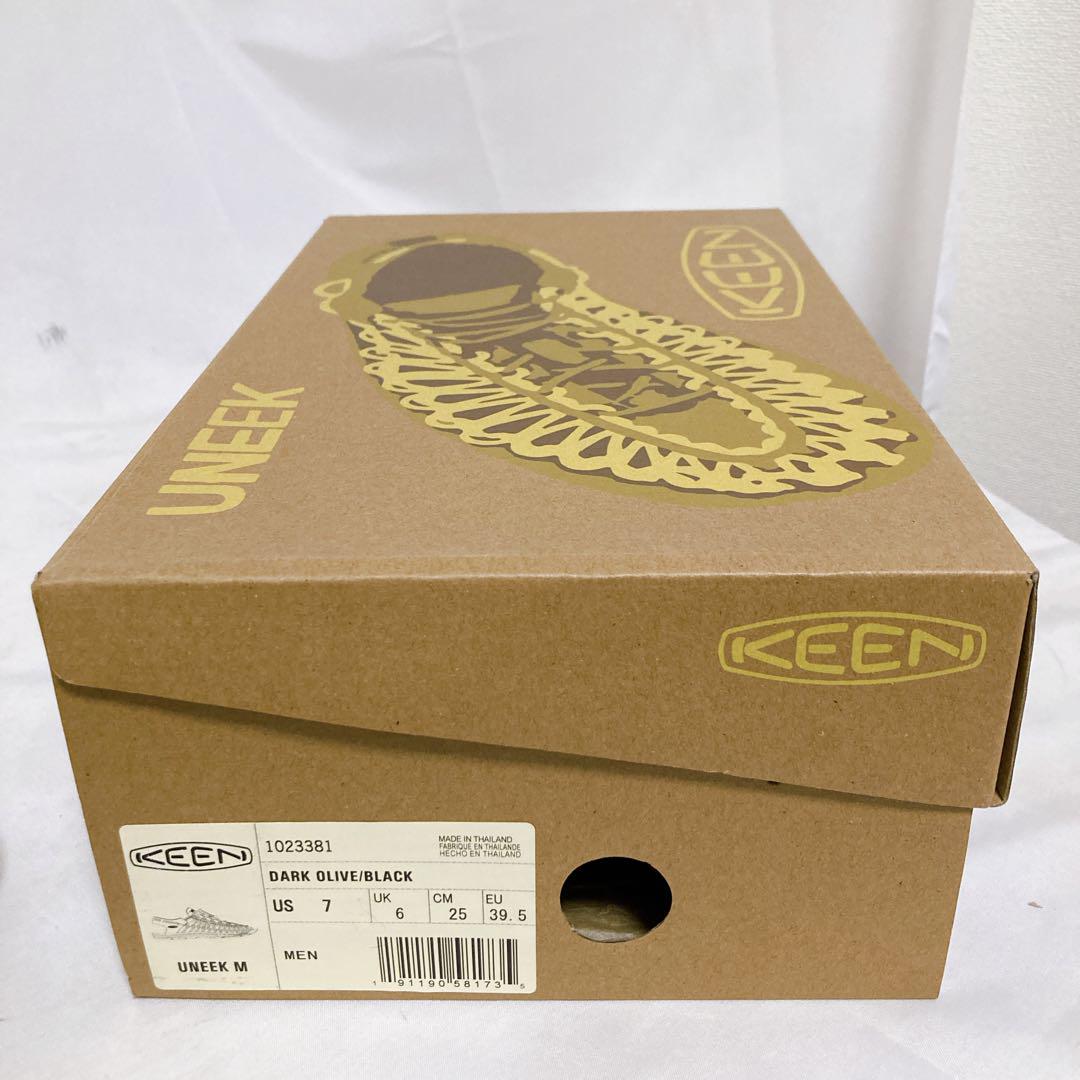 極美品　KEEN キーン　UNEEK ユニーク　オリーブ　カーキ　黒　25cm