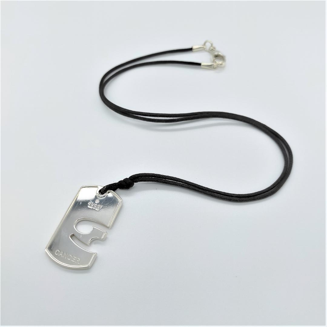 GUCCI キャンサー プレート ネックレス IMBd2-m74479815313 グッチ 星座 かに座 低価特価