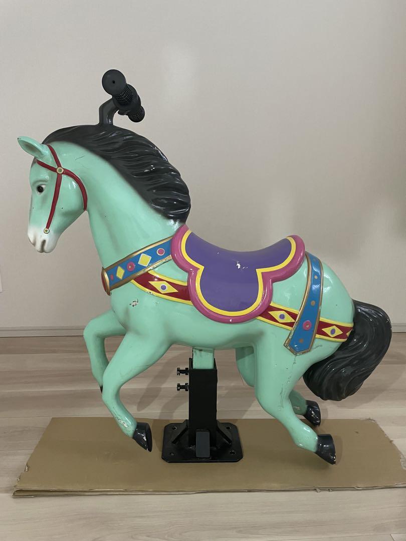 馬　メリーゴーランド　中古　ミントグリーン