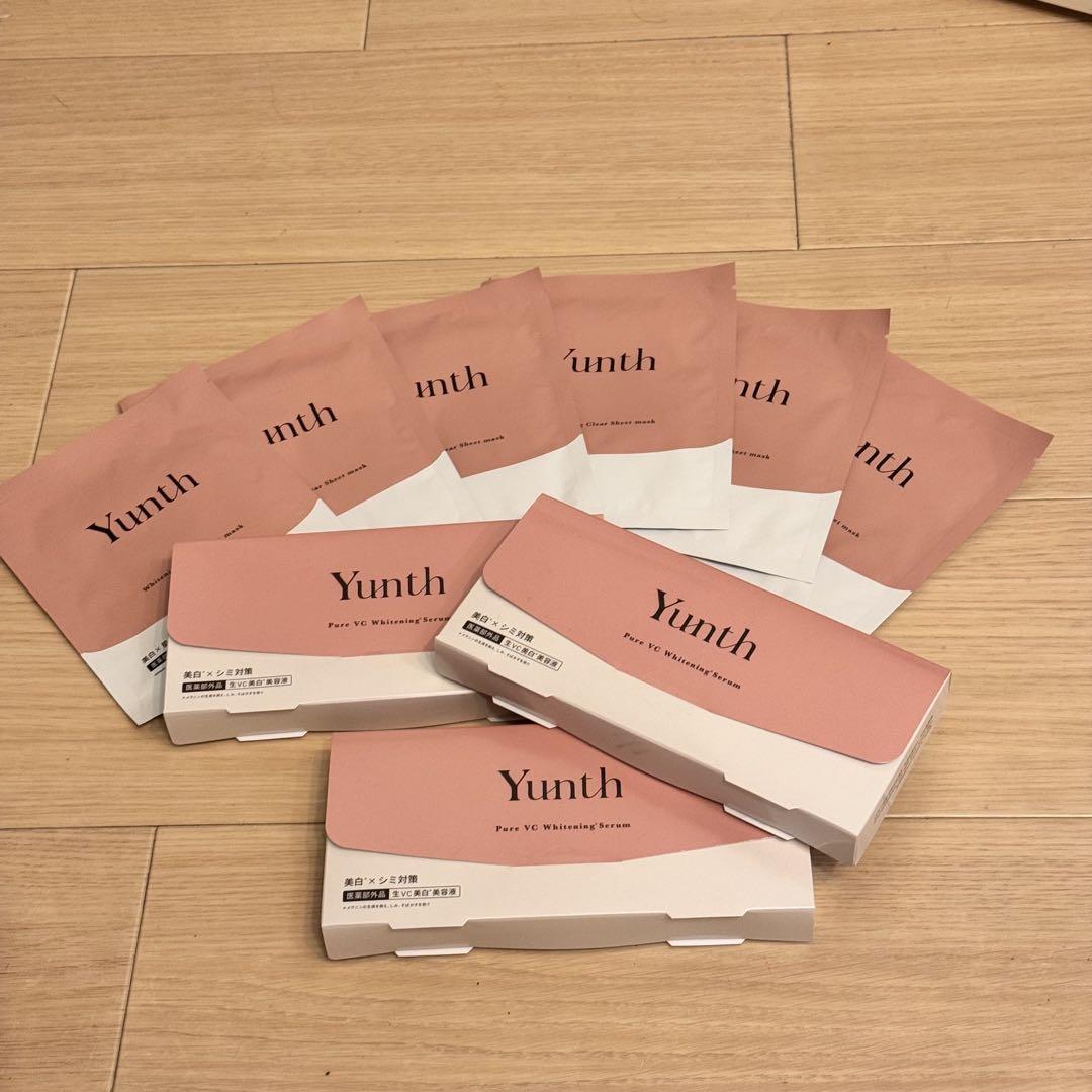 【新品】Yunth ユンス 生ビタミンC 美白美容液 3箱セット美容マスク付き