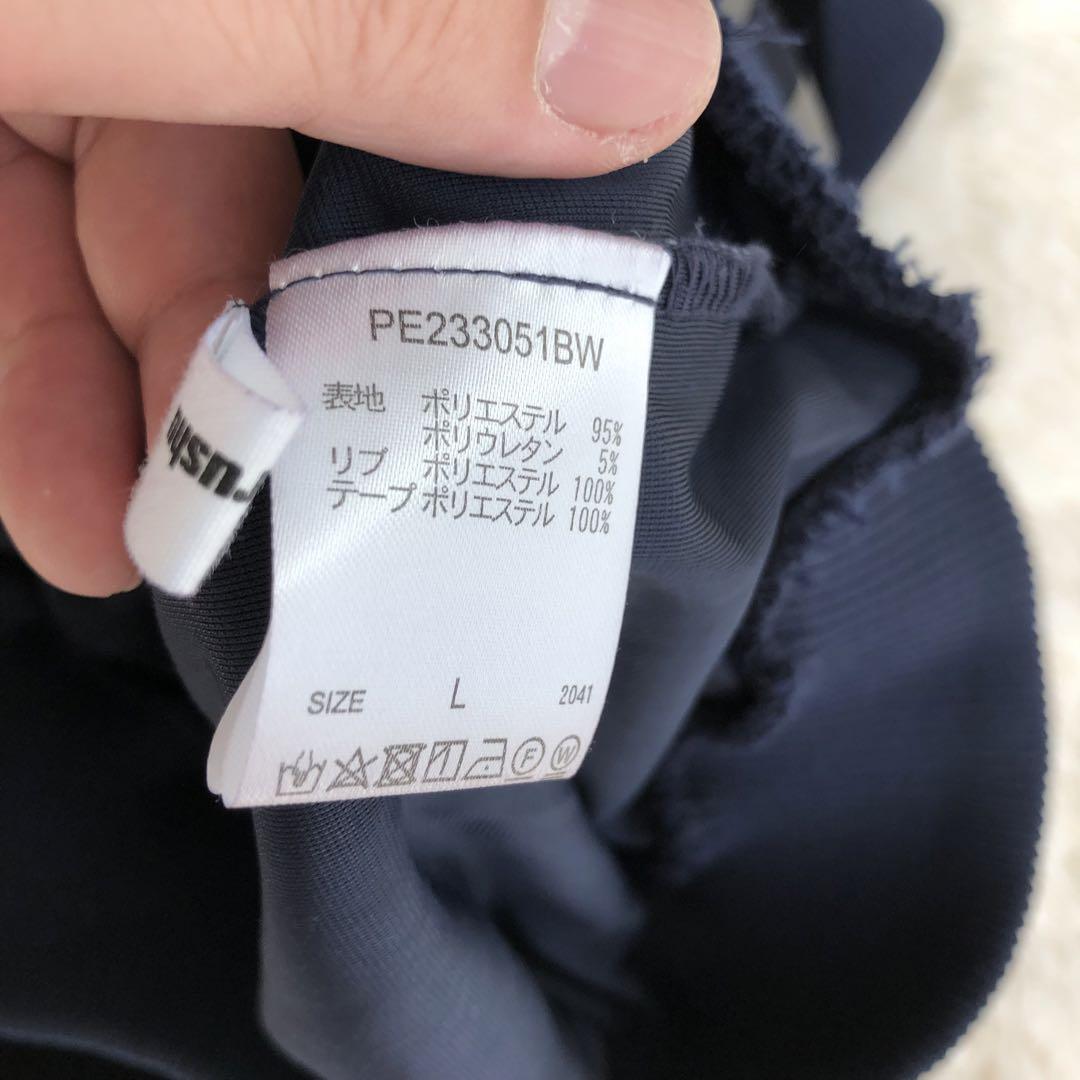 Perushuペルーシュオーバーサイズベロアトラックジャケットジャージネイビー
