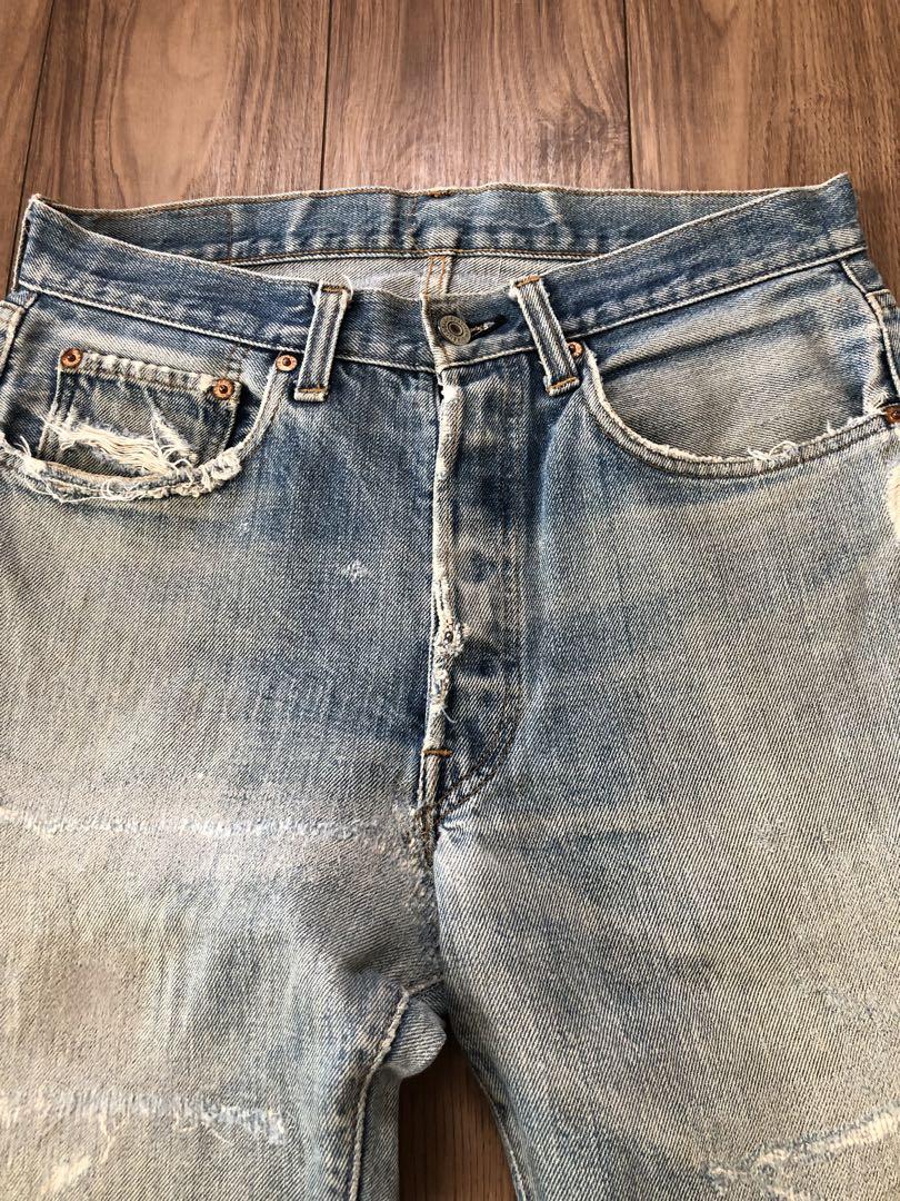 70s Levisリーバイス 501 66前期 デニムW32 リペア&色落ち抜群