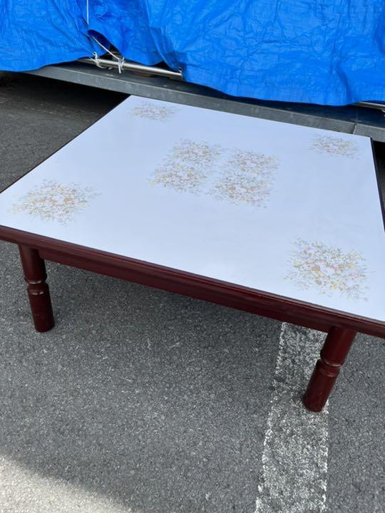 レトロポップ 昭和レトロ 当時もの 家具 テーブル 座卓テーブル 花柄