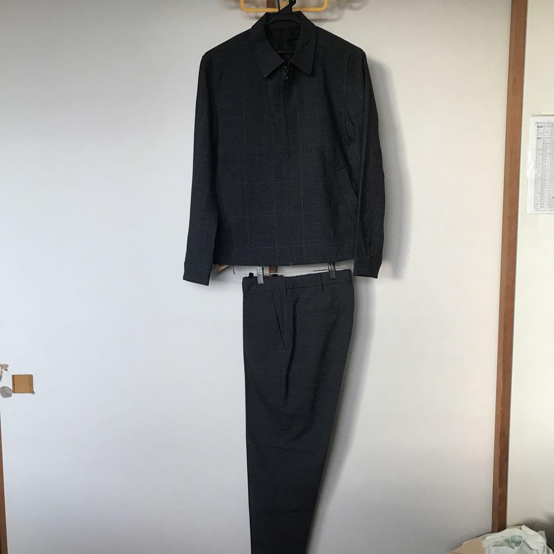 ダークグレー チェック柄 スーツ セット