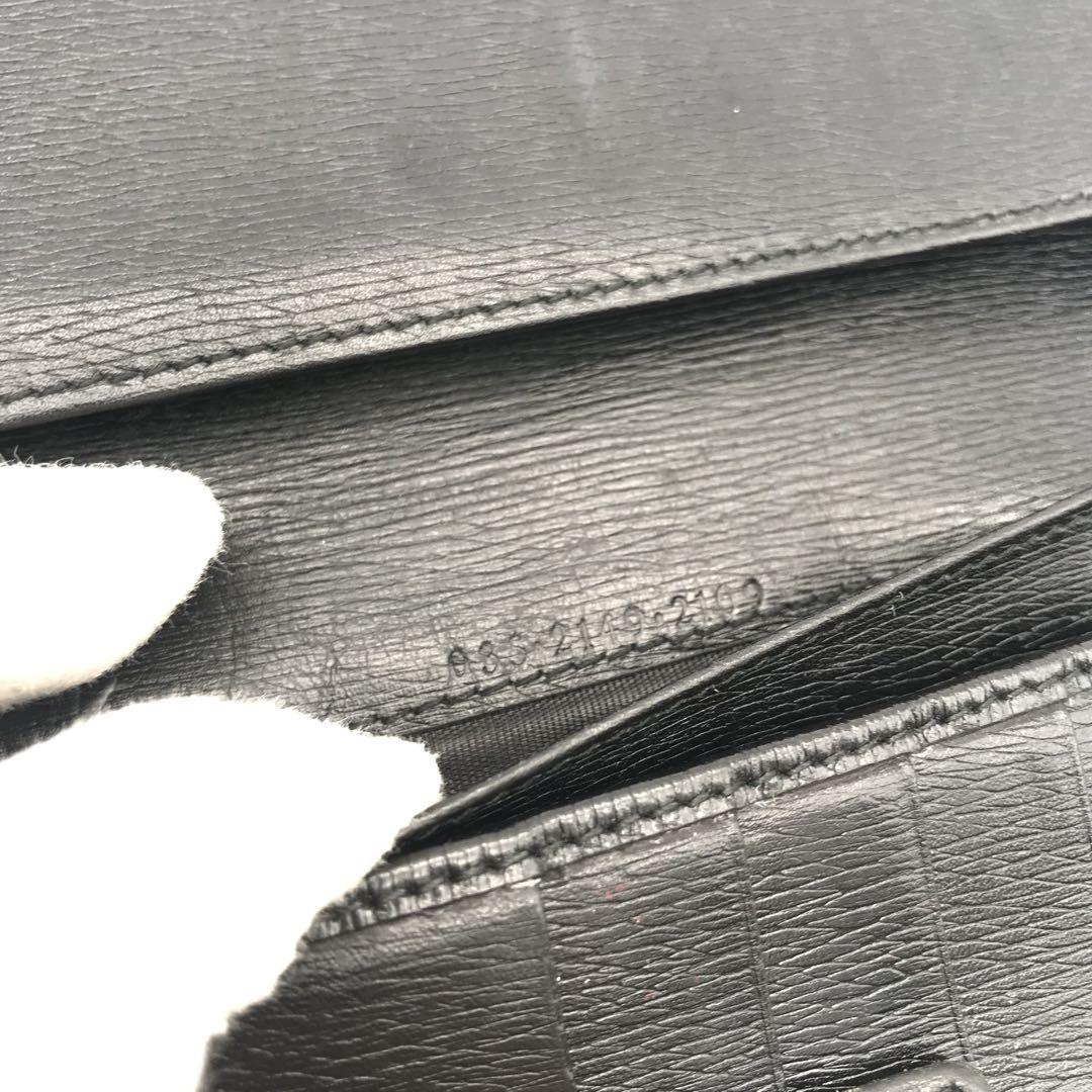 美品　グッチ財布　グッチ長財布　グッチレザー　グッチメタルプレート　レザー