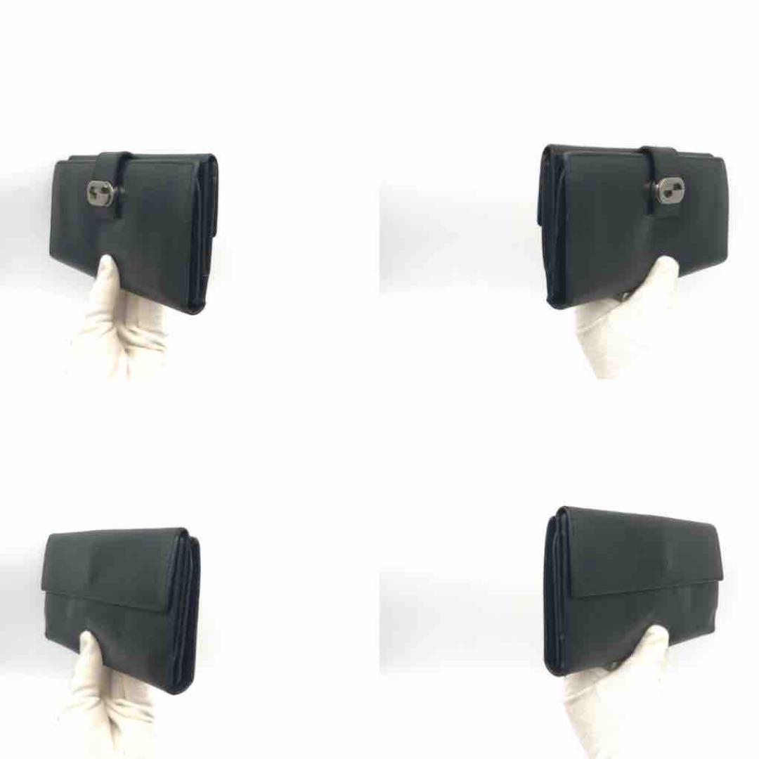 美品　グッチ財布　グッチ長財布　グッチレザー　グッチメタルプレート　レザー