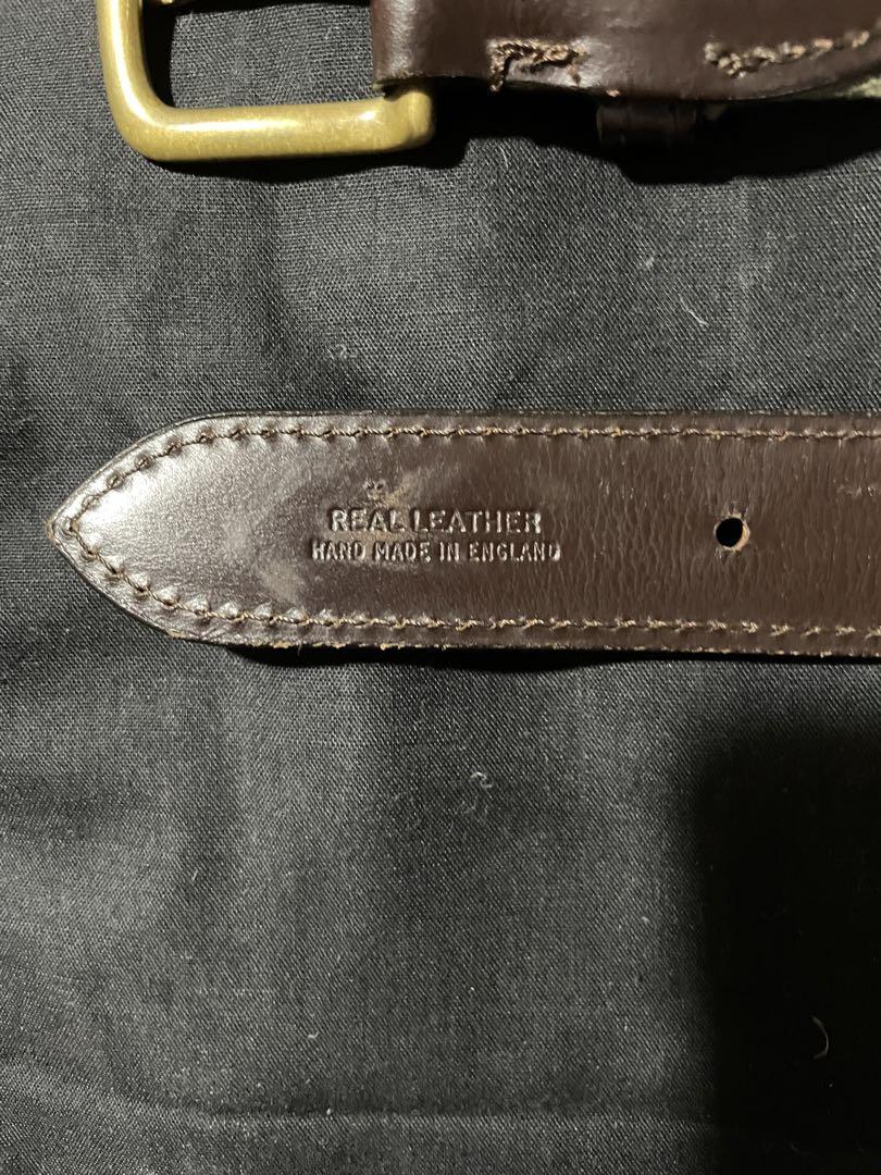 レア　比較的美品　Whitehouse Cox ウェビングベルト　リボン　レザー