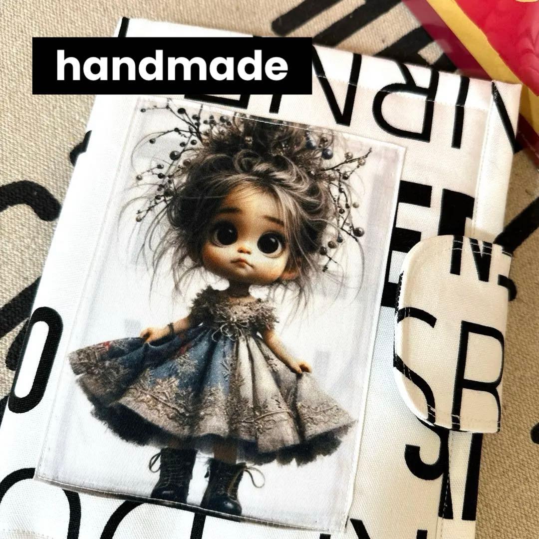 ドール柄パネル生地　ハンドメイド