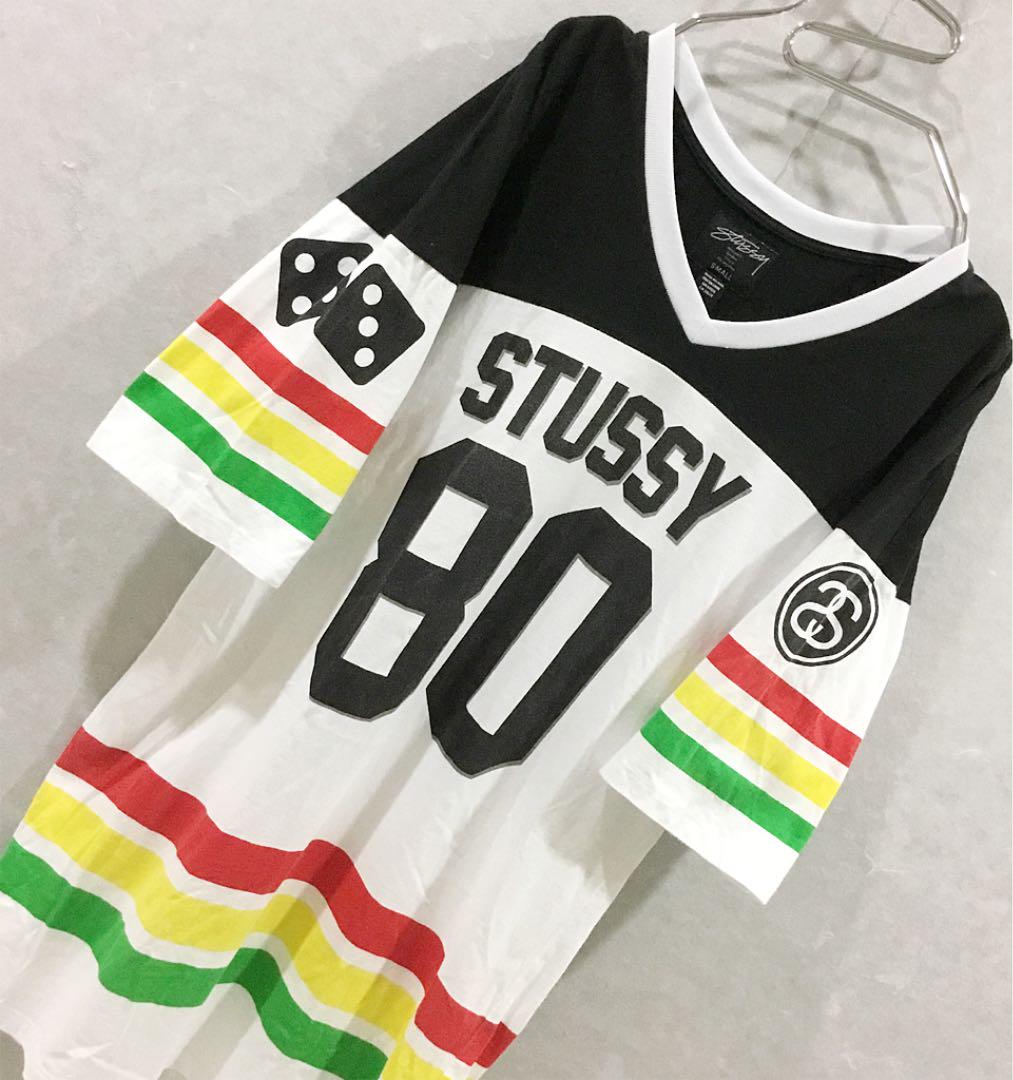 最安挑戦 Tシャツ カットソー 半袖 袖なし Stussy ラスタ フットボールtシャツ ワンピース ゆるダボ S Ifcci Com