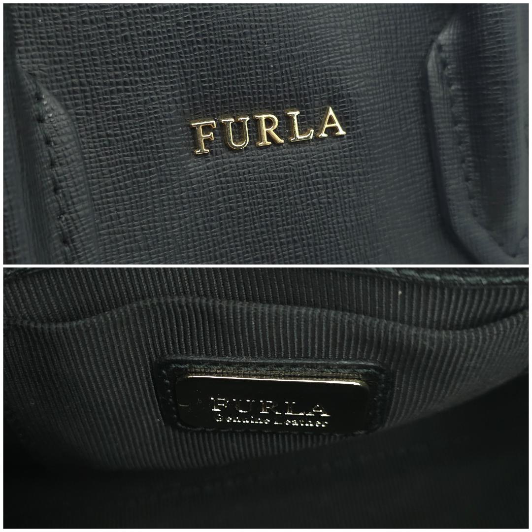 未使用 FURLA フルラ ピン ハンドバッグ ショルダー ブラック G7377 未使用 FURLA フルラ ピン ハンドバッグ ショルダー ブラック G7377