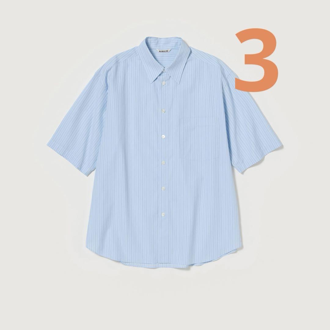 AURALEE オーラリー 25SS SUPER FINE TROPICAL WOOL OPEN COLLAR