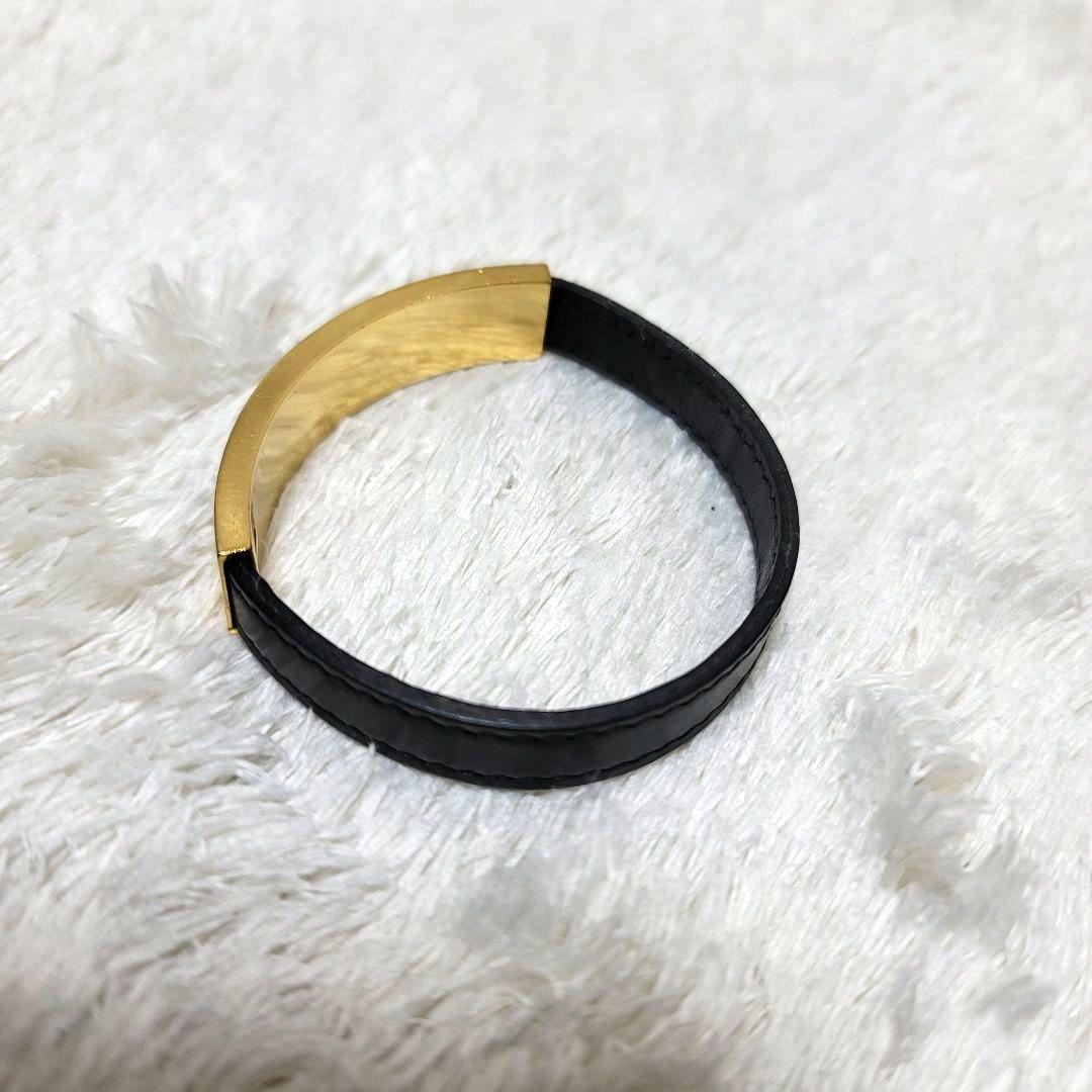 専用 エルメス プスプス ブレスレット G刻印 ブラック ゴールド レザー 箱付