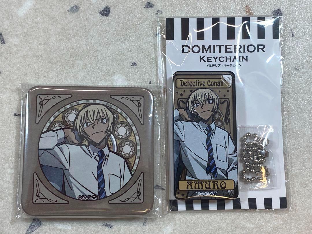 名探侦コナン　缶バッジ + ドミテリア キーホルダー　安室透