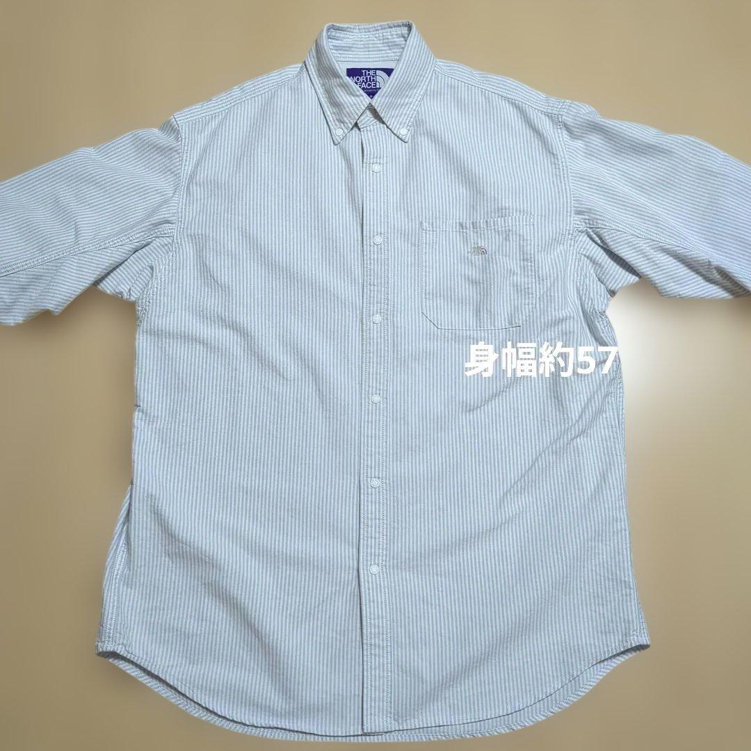 ノースフェイス パープルレーベル NT3117N スナップボタン ストライプ長袖 ノースフェイス パープルレーベル NT3117N スナップボタン ストライプ長袖