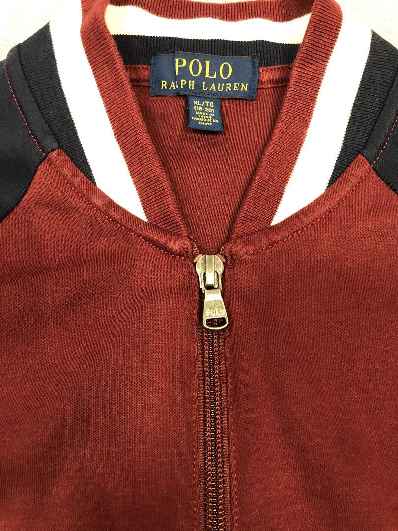 POLORALPH LAUREN キッズXL170ニットブルゾン美品