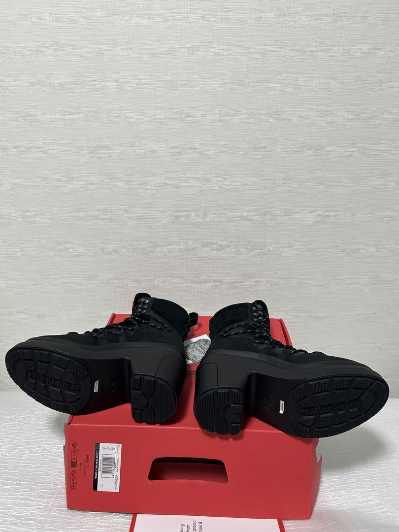HUNTER WFP1108LNY ミッド レースアップ レザー ヒール ブーツ