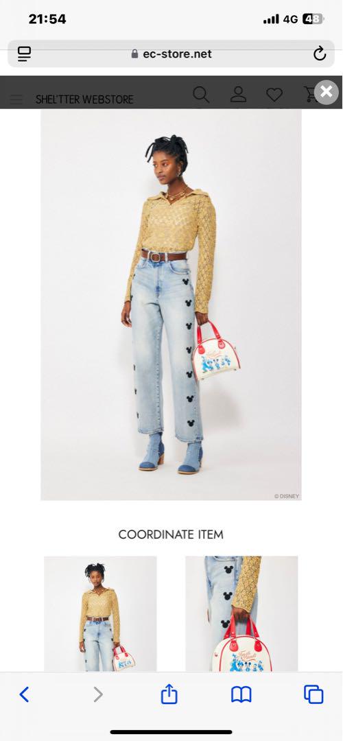 MOUSSY Disney ダメージデニム ダメージジーンズ