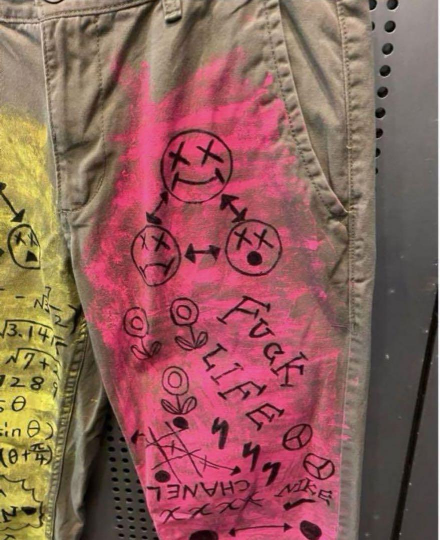 【第1位獲得！】 古着 ヴィンテージ パンツ リメイク リメイクパンツ カラフル パンツ