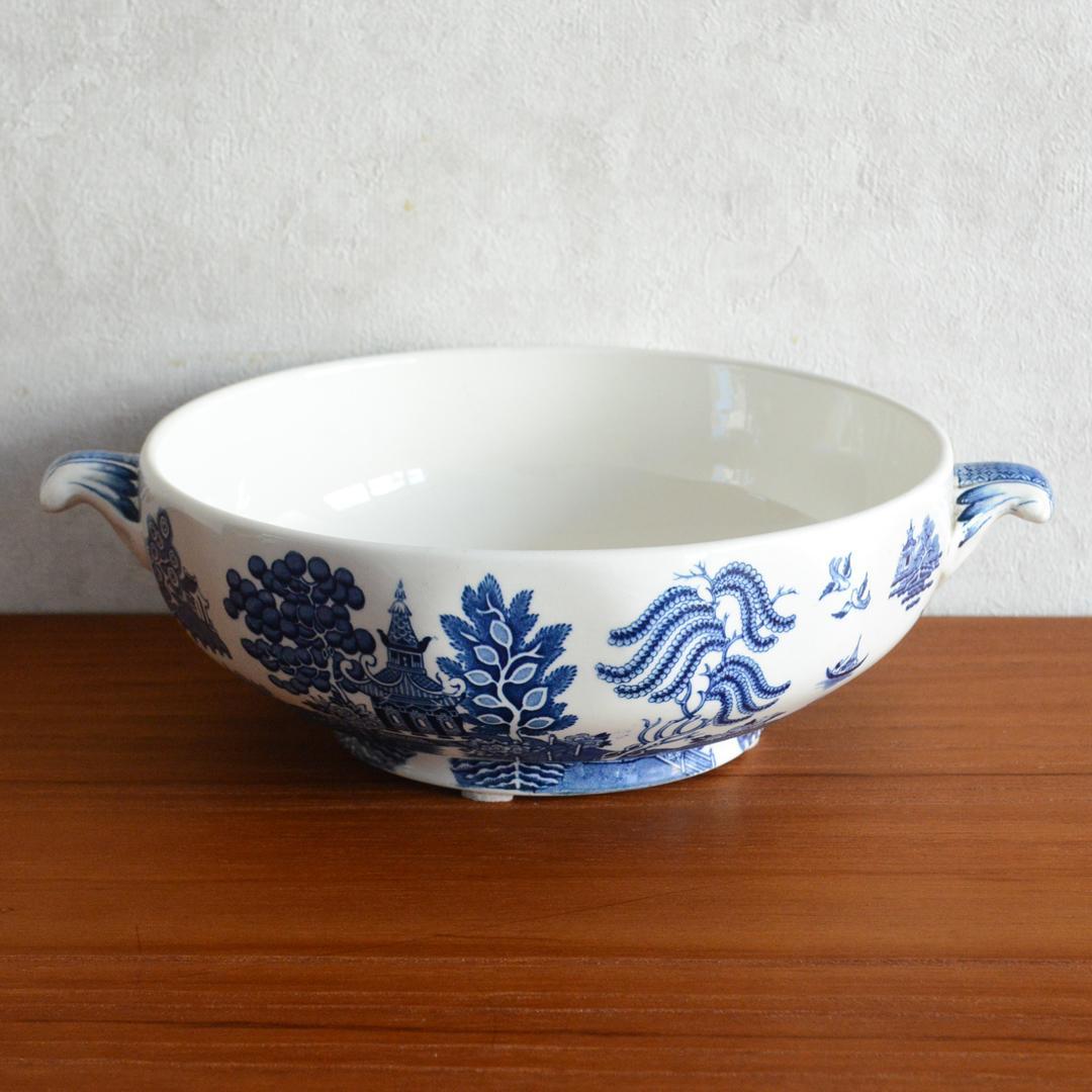 イギリス アンティーク Enoch Wedgwood チュリーン 蓋無 陶器 鉢