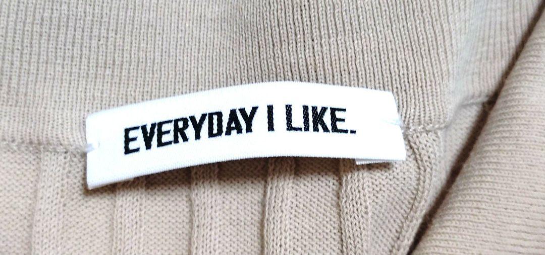 EVERYDAY I LIKE ポロシャツニットカーディガン フリー ベージュ