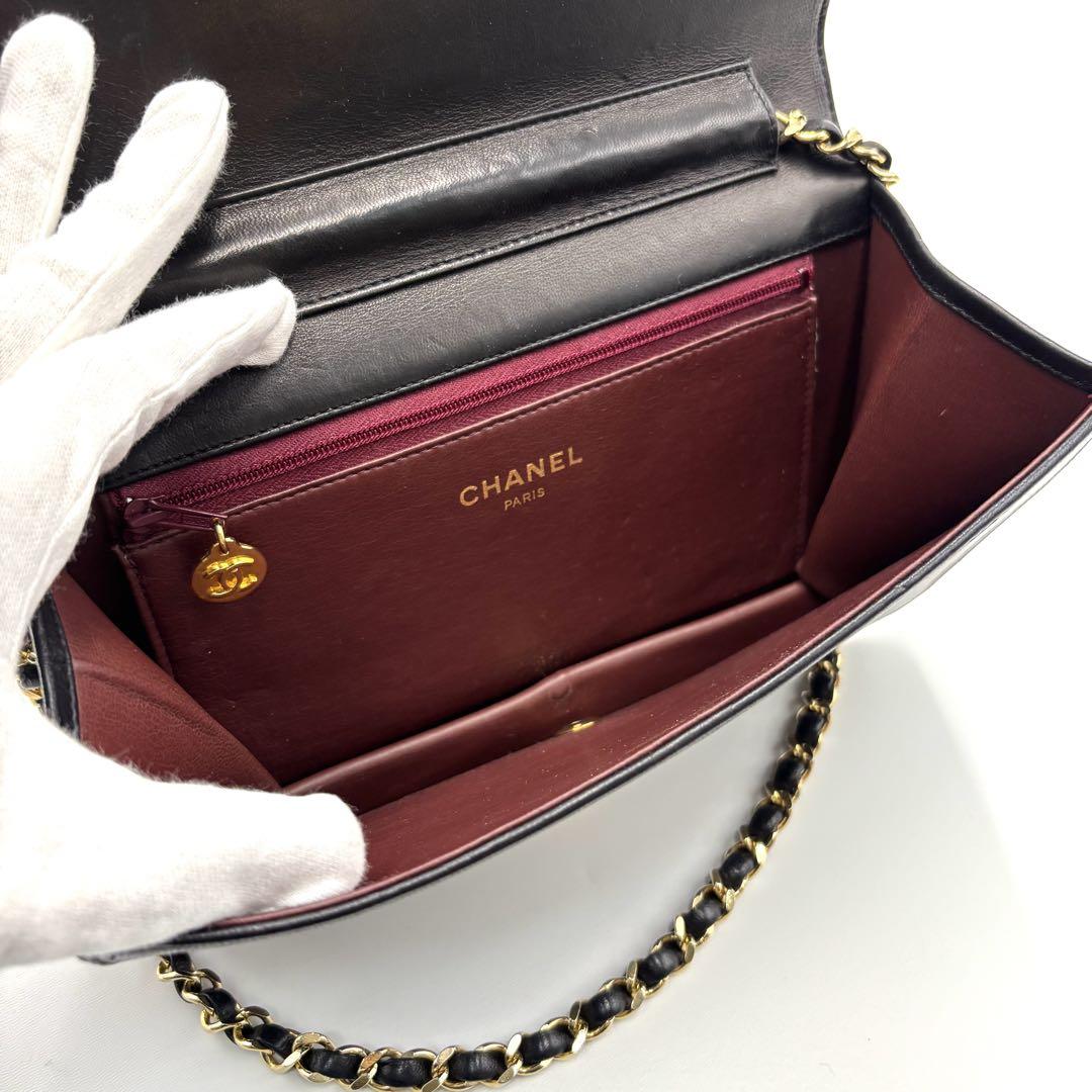 美品✨ CHANEL ラムスキン マトラッセ チェーン 肩掛け ショルダーバッグ