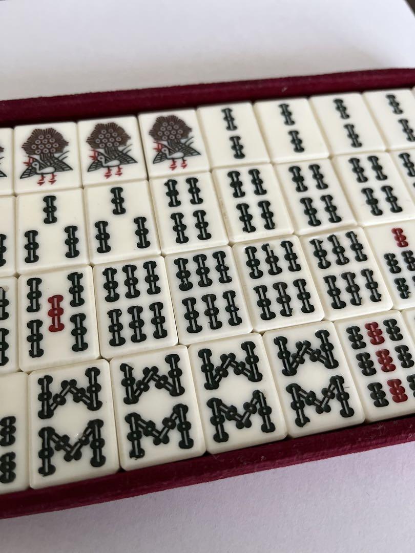 麻雀牌 マージャン 木箱 竹牌 レトロ アンティーク ビンテージ