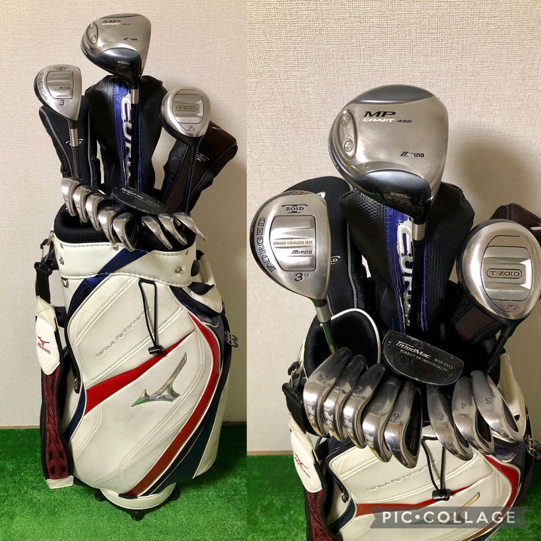 初心者応援☆ミズノ 男性用ゴルフセット☆ミズノ製キャディバッグ付☆特典有り