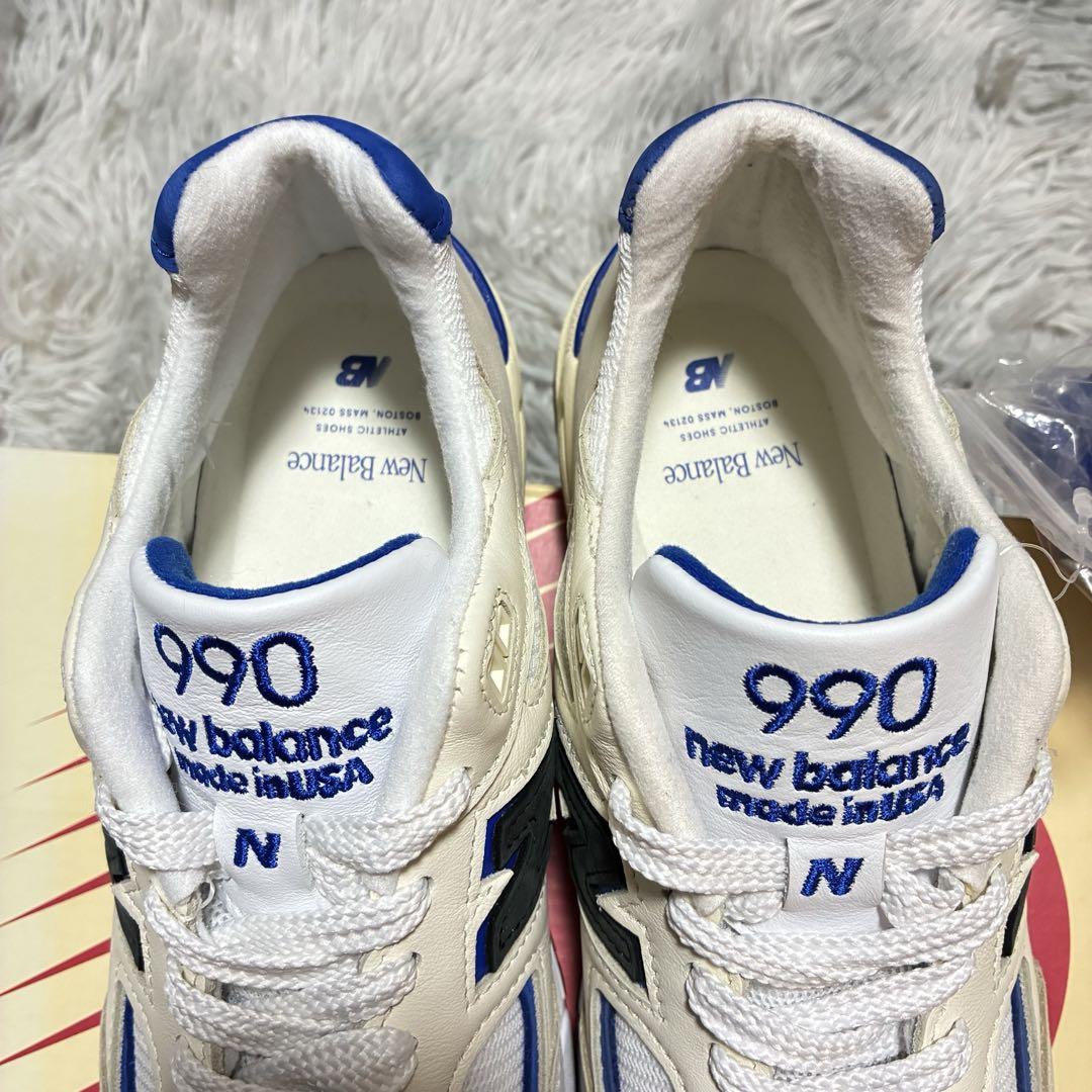【新品未使用】new balance M990WB2 白青〈定価38,500円〉