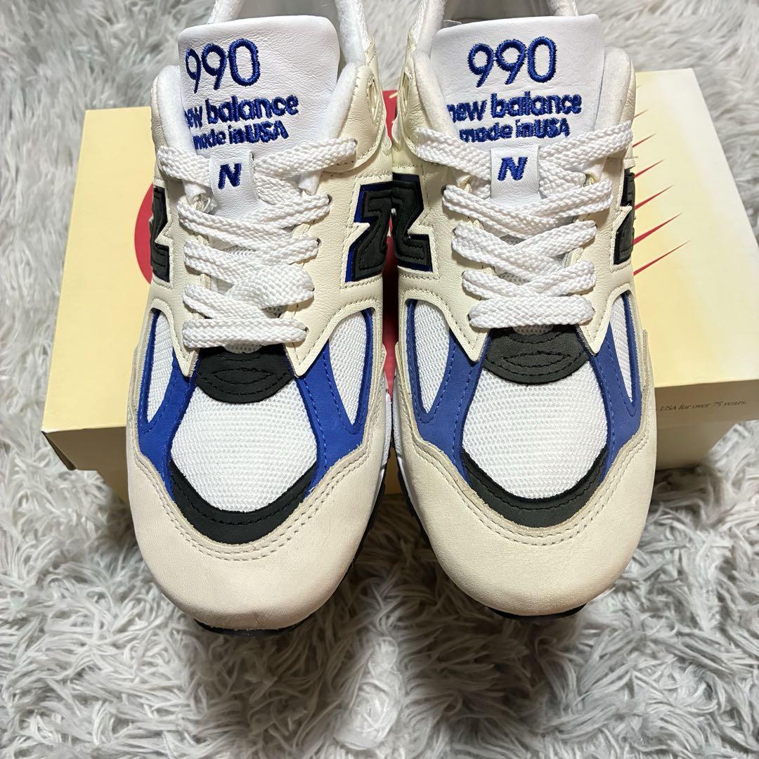 【新品未使用】new balance M990WB2 白青〈定価38,500円〉