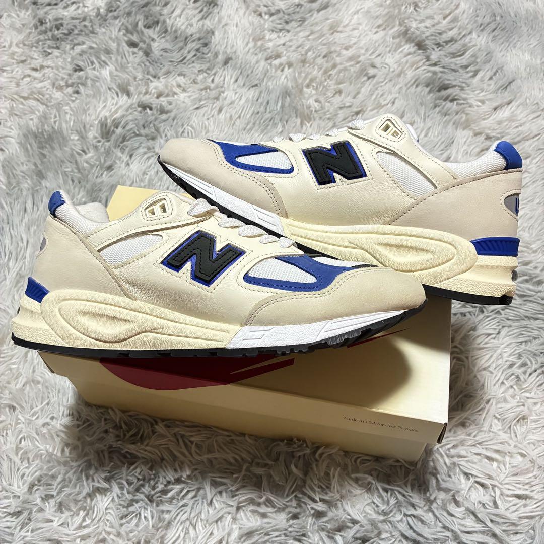 【新品未使用】new balance M990WB2 白青〈定価38,500円〉