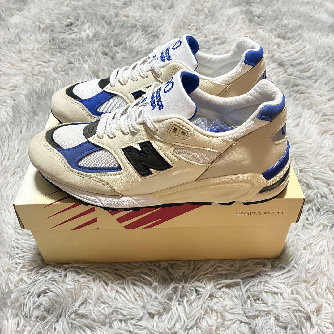 【新品未使用】new balance M990WB2 白青〈定価38,500円〉