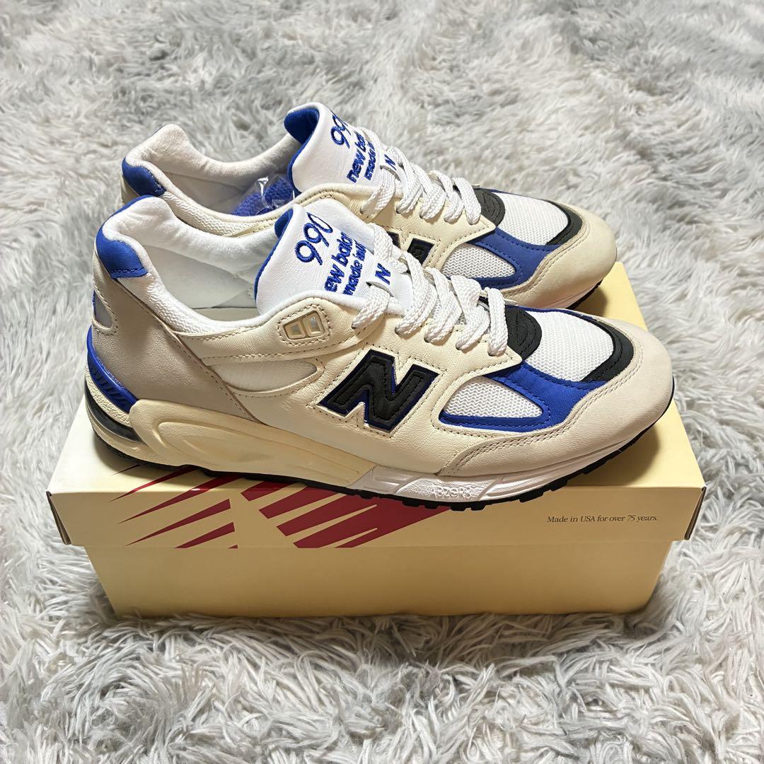 【新品未使用】new balance M990WB2 白青〈定価38,500円〉