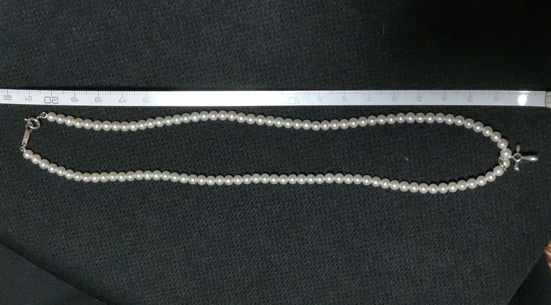 TASAKI ベビーパールネックレス クロスチャーム シルバー